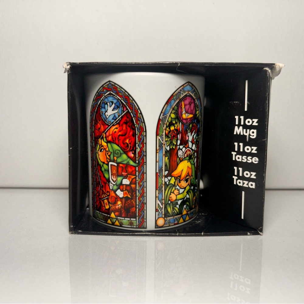 Nintendo Zelda Stained Glass Design Mug - Red, Green, Blue